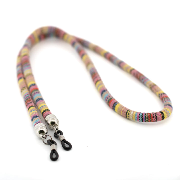 Eye glass strap tubular loom