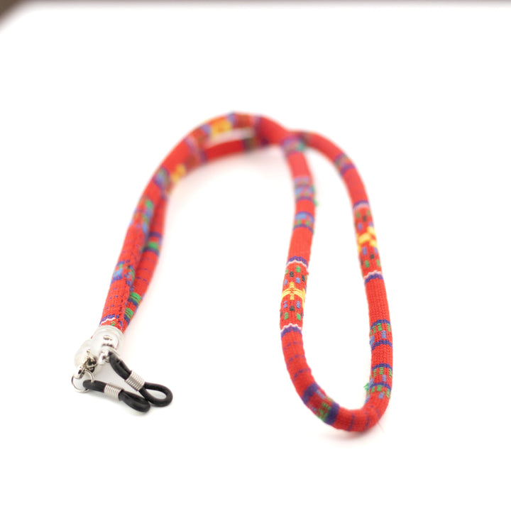 Eye glass strap tubular loom